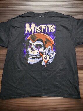 Misfits Skull Graphic Band T Shirt Black XXL NWOT